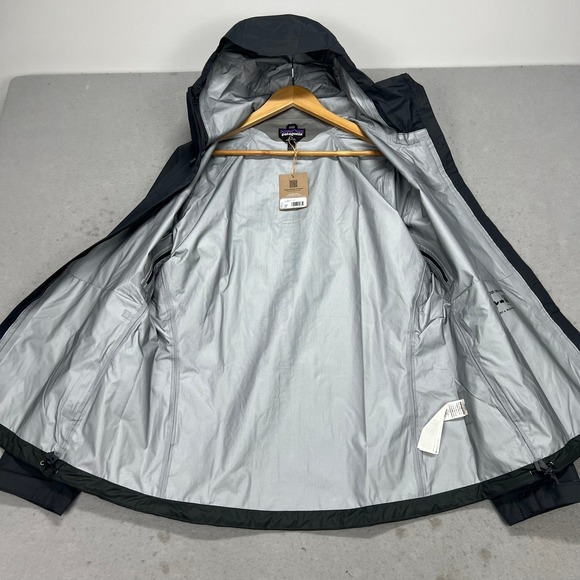 Patagonia Torrentshell 3L Rain Jacket Womens Large Black Grey Waterproof 85246 - Picture 5 of 8